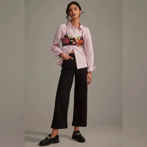 Pilcro The Skipper Wide Leg Cropped Jeans size 28 - Picture 6 of 10